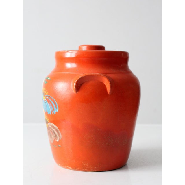 Antique Hand Painted Cookie Jar For Sale - Image 4 of 13