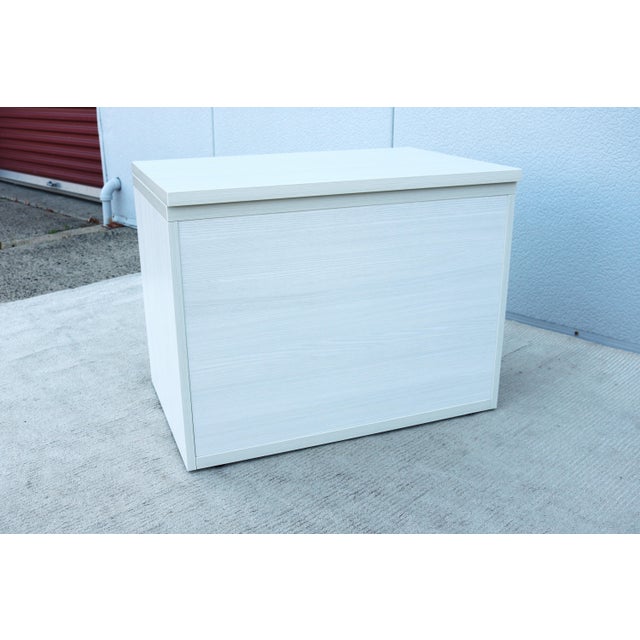 Modern Marc Krusin for Knoll Anchor Credenza Cabinet in Whitened Ash Laminate For Sale - Image 12 of 18