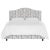 Transitional Kenmore Bed in Ink Linen Leopard, King For Sale - Image 3 of 6