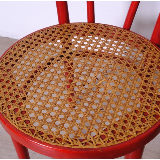 Vienna Straw Chairs in the style of Thonet, 1970s, Set of 6 For Sale - Image 11 of 14