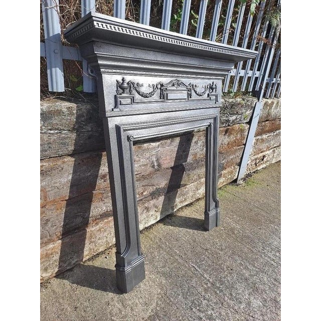 Victorian Cast Iron Fireplace Surround, 1896 For Sale - Image 12 of 18