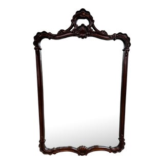 Early 20th Century Wooden Carved Vertical Wall Mirror For Sale