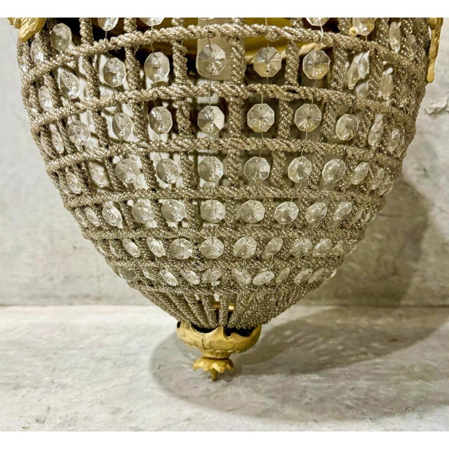 French Empire Style Pear Shaped Chandeliers - a Pair For Sale - Image 4 of 8