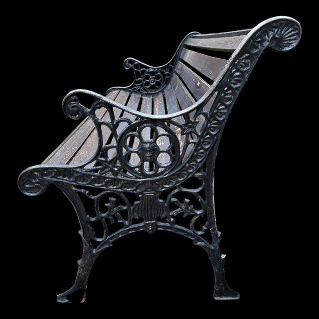 Cast Iron and Wood Bench, 1960 For Sale - Image 12 of 13