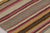 Tribal Vintage Persian Kilim, Horizontal Stripes With Bright Accents - Rug & Kilim For Sale - Image 3 of 8