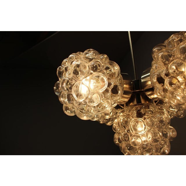 Bubble Glass Chandelier attributed to Kamenický Šenov, Czechoslovakia, 1970s For Sale - Image 15 of 17