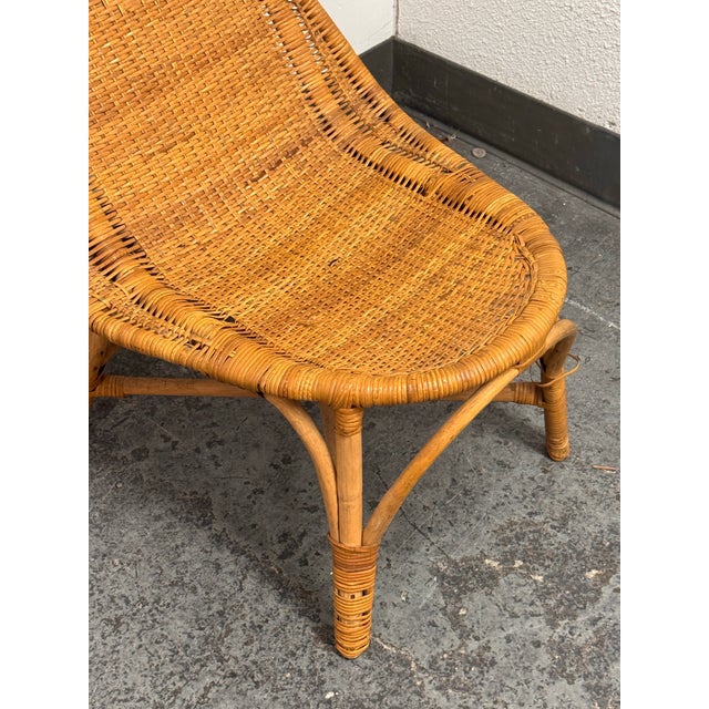 Rattan Scoop Back Side Chair, Vintage For Sale - Image 12 of 12