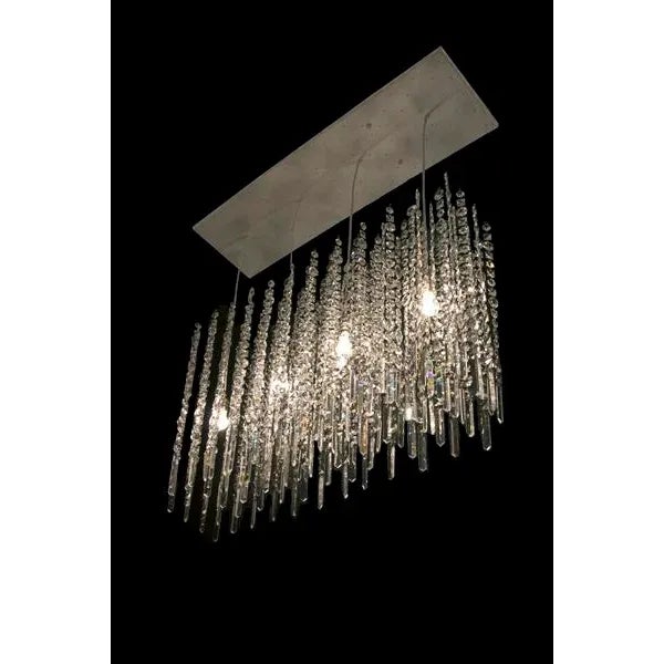 Contemporary Melia Chandelier in Brass Finish For Sale - Image 3 of 3