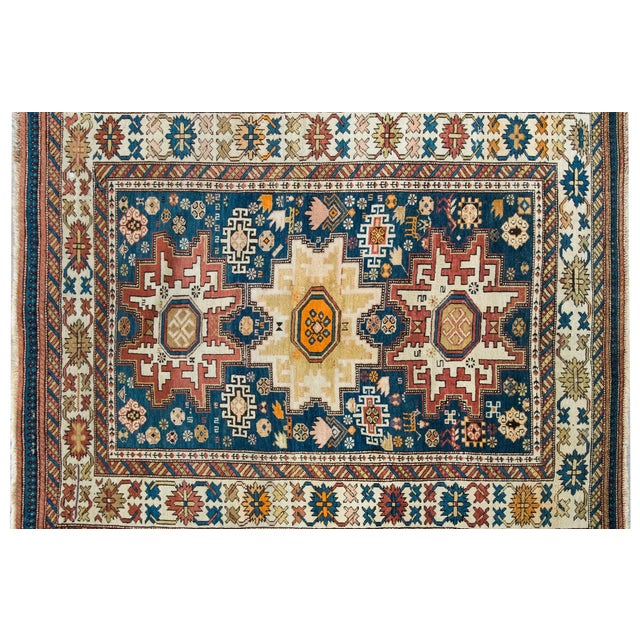 Blue Early 20th Century Persian Shirvan Rug For Sale - Image 8 of 15