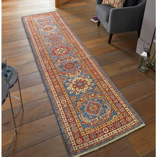 Pasargad DC Fine Hand Knotted Kazak Runner For Sale - Image 4 of 4