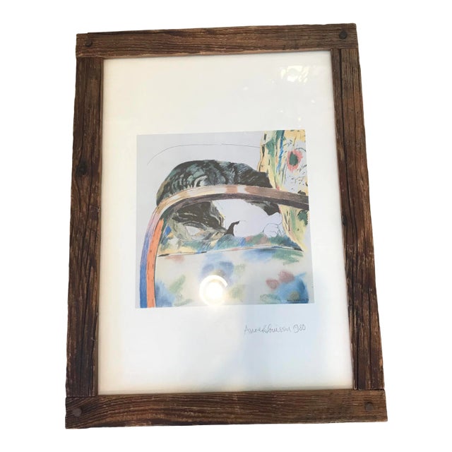 Signed Anne Robinson Vintage Barn Lithograph For Sale