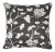 Schumacher Pennick Chintz 20" Pillow in Black For Sale