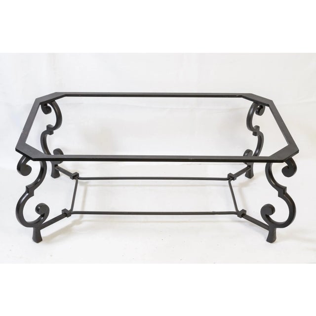 Hollywood Regency Green Tole Tray Top Coffee Table by Maison Ramsay, France For Sale - Image 3 of 12