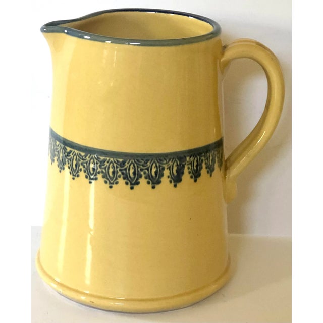 Mustard Amalfi Collection Large Italian Pitcher For Sale - Image 8 of 8