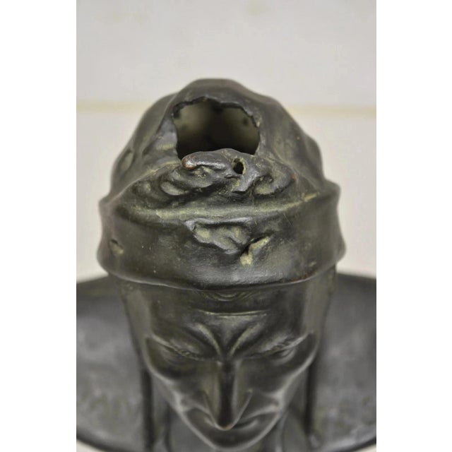 Antique Cast Bronze 9" Dante Dantes Alighieri Bust Sculpture Statue For Sale In Philadelphia - Image 6 of 11