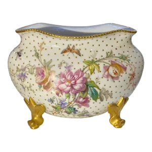 19th Century English Hand Painted Coalport Porcelain Oval Vase