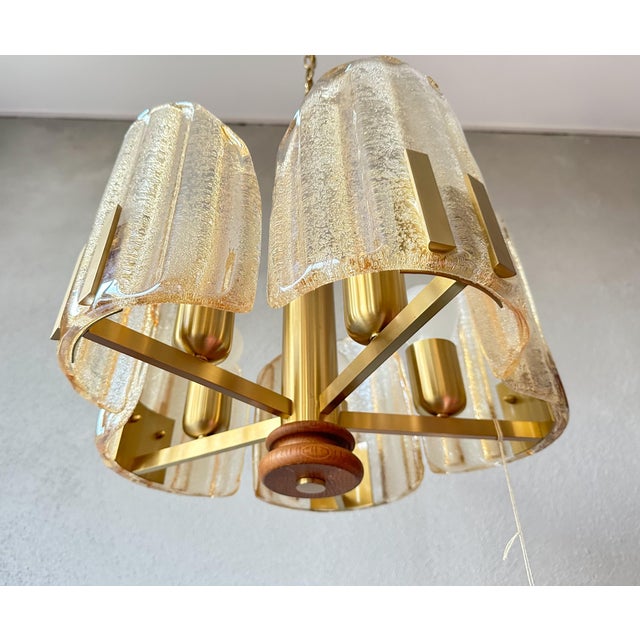 Vintage Murano Amber Pendant Light, 1970s For Sale - Image 4 of 14