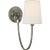 Reed Single Sconce in Antique Nickel with Linen Shade Designer: Thomas O'Brien Finish: Antique Nickel Height: 13" Width:...