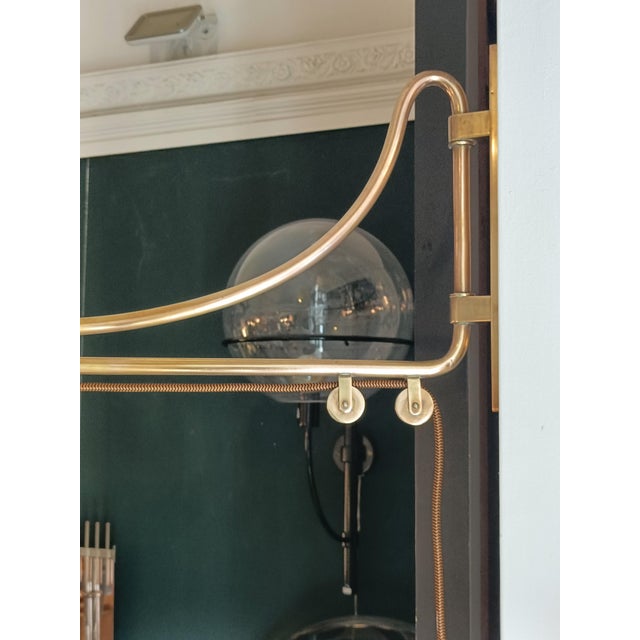 Metal Wall Lamp with Adjustable Arm and Fabric Shade, Italy, 1950s For Sale - Image 7 of 10