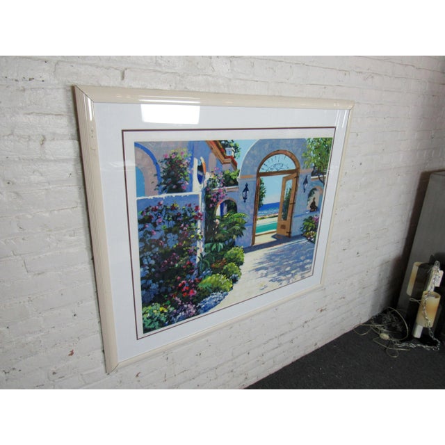 Mid-Century Modern Framed Garden Print For Sale - Image 3 of 9