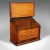 This is an antique glove box. An English, oak lidded keepsake or reception key case, dating to the Georgian period, circa...