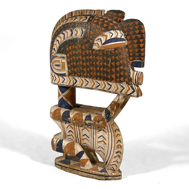 This large, impressive sculpture of D'mba or Nimba (the Great Mother) is by the Baga people from the coast of Guinea-...