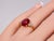 The Allyns Alley: Ladies 18K Yellow Gold Ring set with 3.44 CT Oval Ruby and Diamonds For Sale - Image 12 of 13