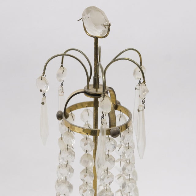 Gustavian (Swedish) Prism Table Chandeliers, 1890s, Set of 2 For Sale - Image 3 of 4
