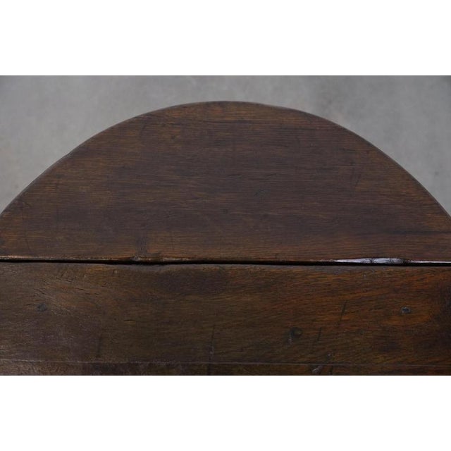 Wood Antique English Loop-Eared Side Table in Oak, 18th Century For Sale - Image 7 of 17