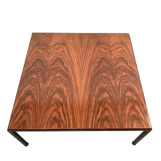 Mid-Century Modern Mid-Century Italian Square Wood and Iron Coffee Table, 1960s For Sale - Image 3 of 18