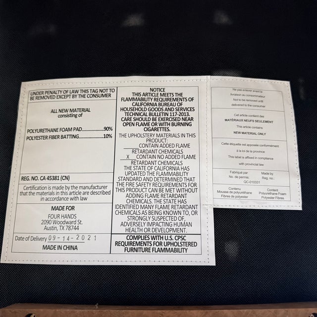 Tan Four Hands Wood Arm Chair For Sale - Image 8 of 8