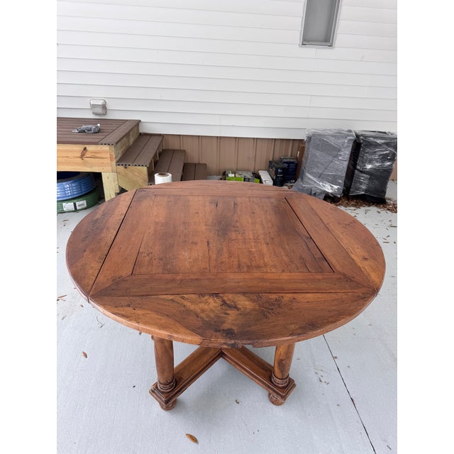 1900 - 1909 Round to Square French Game Table For Sale - Image 5 of 12