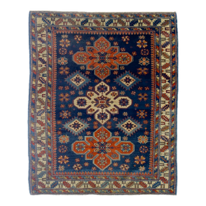 Antique Caucasian Kuba Rug 3’7” X 4’4”