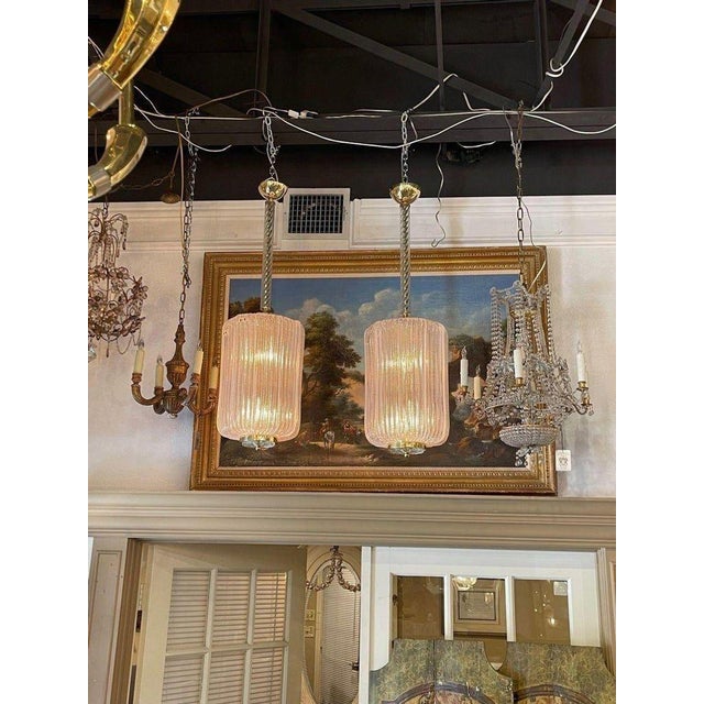 Early 21st Century Elegant Murano Glass Lanterns For Sale - Image 5 of 5