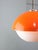 Mid-Century Modern Space Age Italian Orange Acrylic Glass Pendant Lamp, 1970s For Sale - Image 3 of 18