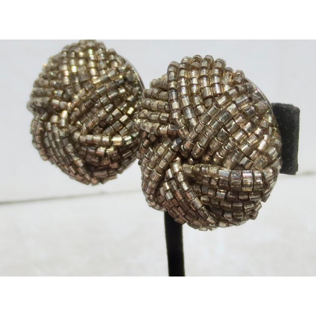 Bugle Beads Earrings by Maria Calderara For Sale - Image 4 of 6