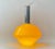 Vintage Italian Pendant Lamp in Yellow Glass and Chrome Plating, 1970s For Sale - Image 4 of 11