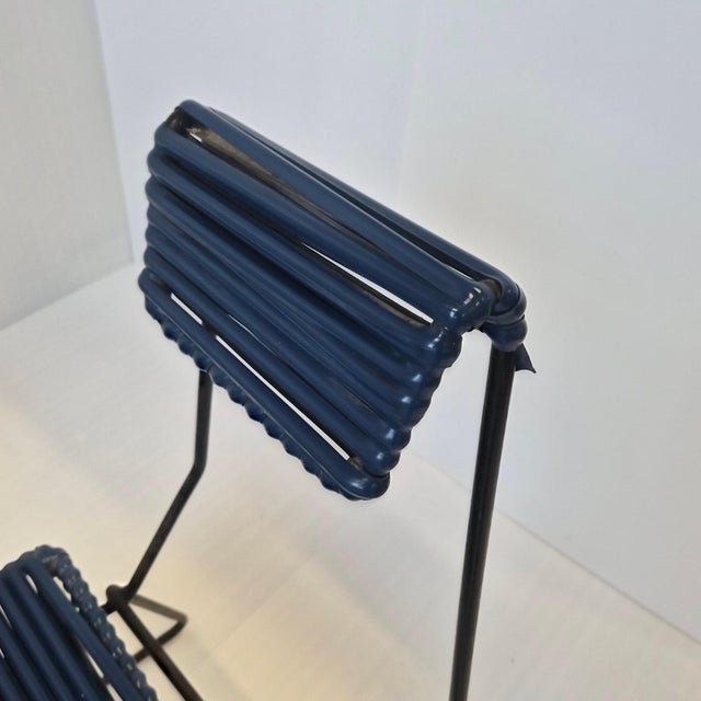 Vintage Metal and Plastic Scoubidou Chairs, 1950s, Set of 3 For Sale - Image 11 of 17