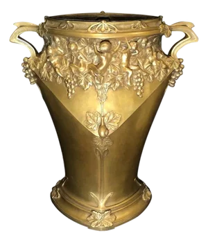 Late 19th Century Gilt Bronze Planter Vase By Jules Jouant