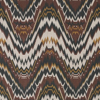 Schumacher Tauride Epingle Fabric in Brown For Sale