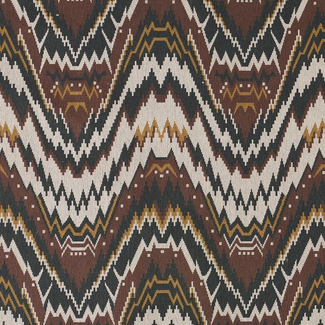 Schumacher Tauride Epingle Fabric in Brown For Sale