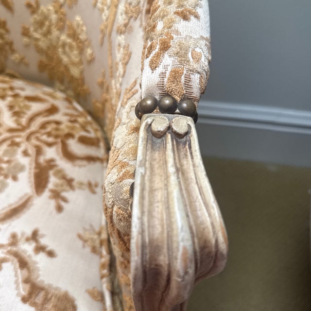 Wood A Pair of French Louis XV 19 Century Os De Mouton Armchairs For Sale - Image 7 of 12