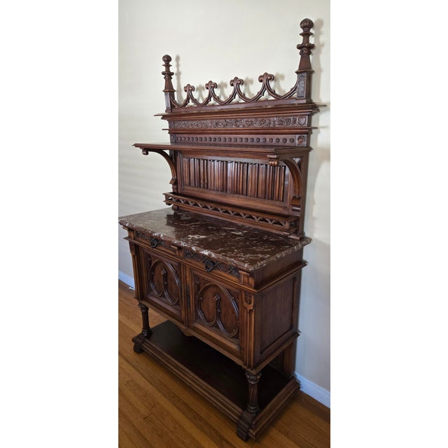 Gothic Mercier Frères 19th Century Buffet For Sale - Image 3 of 17