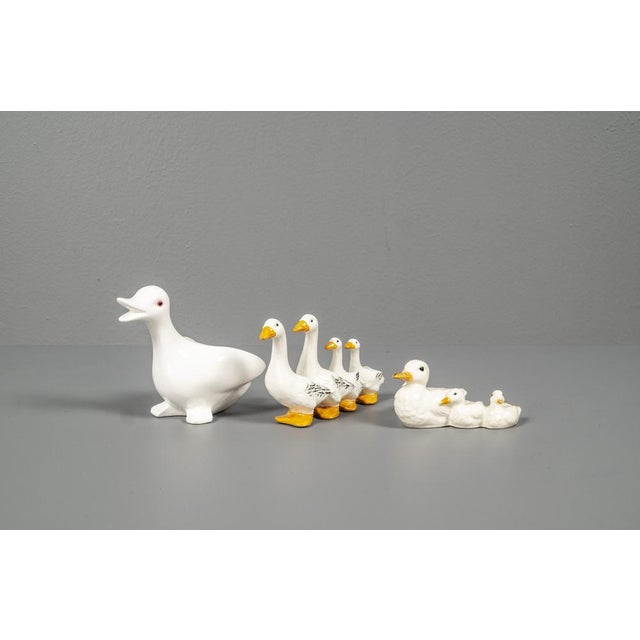 Modern White Family Porcelain Ducks, 1970s, Set of 3 For Sale - Image 3 of 13
