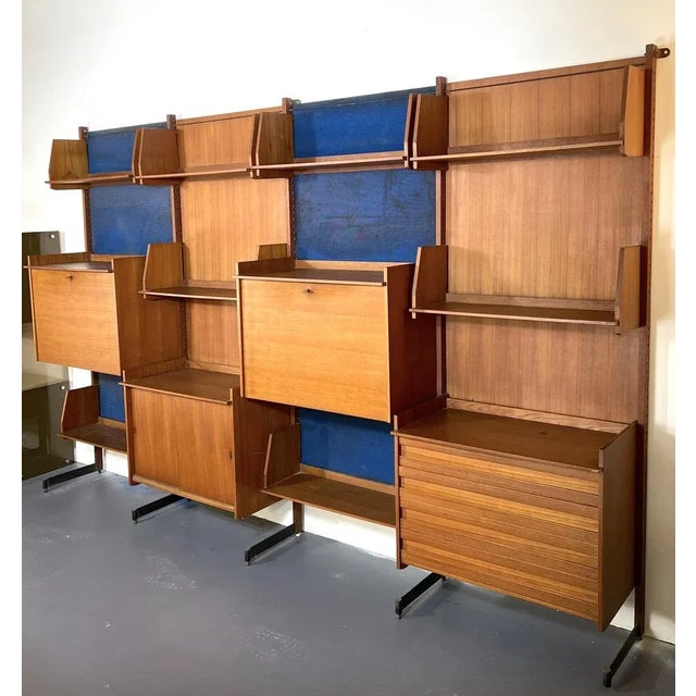 Mid-Century Modern Modular Wood Bookcase, 1950s For Sale - Image 12 of 18