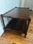 Vintage Mid-Century Faux Bamboo Walnut Coffee Table With Cane Shelf & Casters For Sale - Image 13 of 16