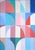 Modern Abstract Triptych of Geometric Grid Patterns, Bauhaus Bright Summer, Acrylic Paint on Watercolor Paper by Natalia Roman, 2026 For Sale In Miami - Image 6 of 11
