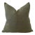 Belgian Linen Pillow in Forest With Insert For Sale