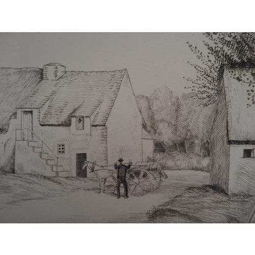 Jean-Emile Laboureur, The Blacksmith's House, Original Signed Etching For Sale - Image 7 of 9