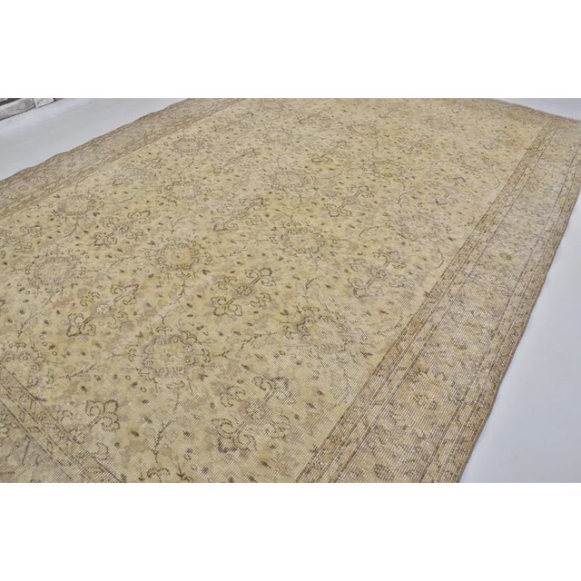 Authentic Vintage Turkish Rug in Muted Tones For Sale - Image 9 of 10